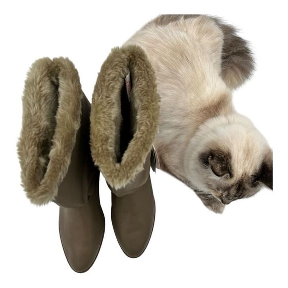 NWT Du Pont Women's Snow Star II Dacron 808 Faux Fur Winter Boots Tan Size 8M - Picture 3 of 13